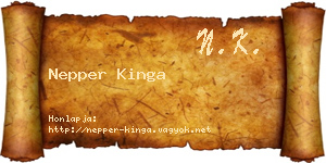 Nepper Kinga névjegykártya