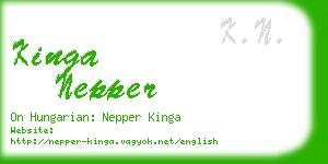 kinga nepper business card